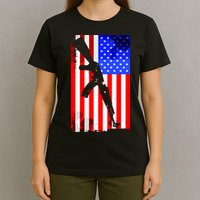 Vintage USA AK-47 Gun American Flag T-Shirt