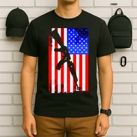 Vintage USA AK-47 Gun American Flag T-Shirt