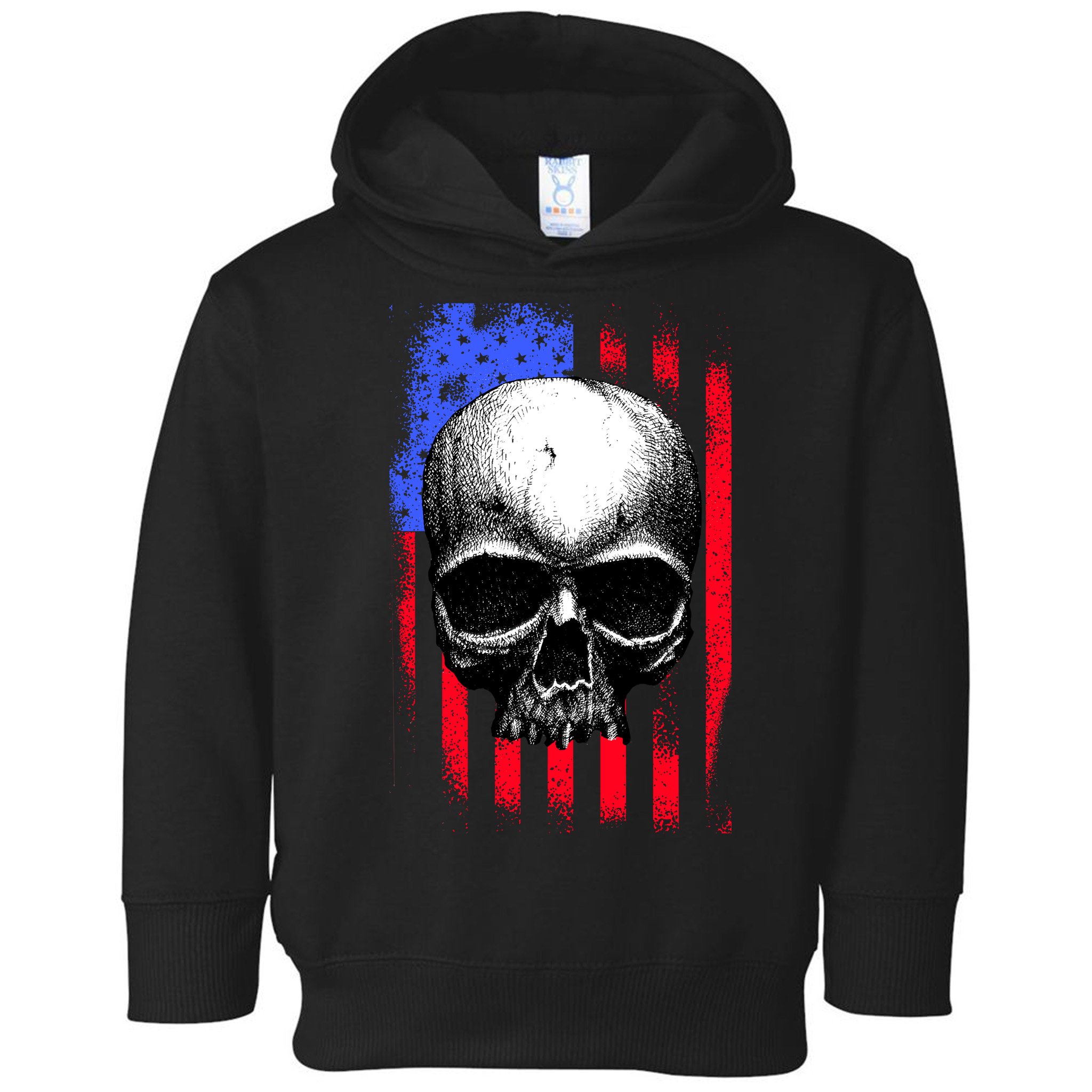 Vintage USA American Flag Toddler Hoodie