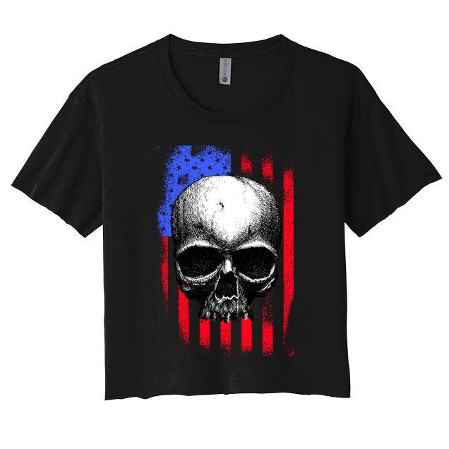 Vintage USA American Flag Crop Top
