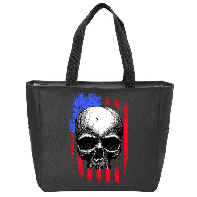 Vintage USA American Flag Zip Tote Bag
