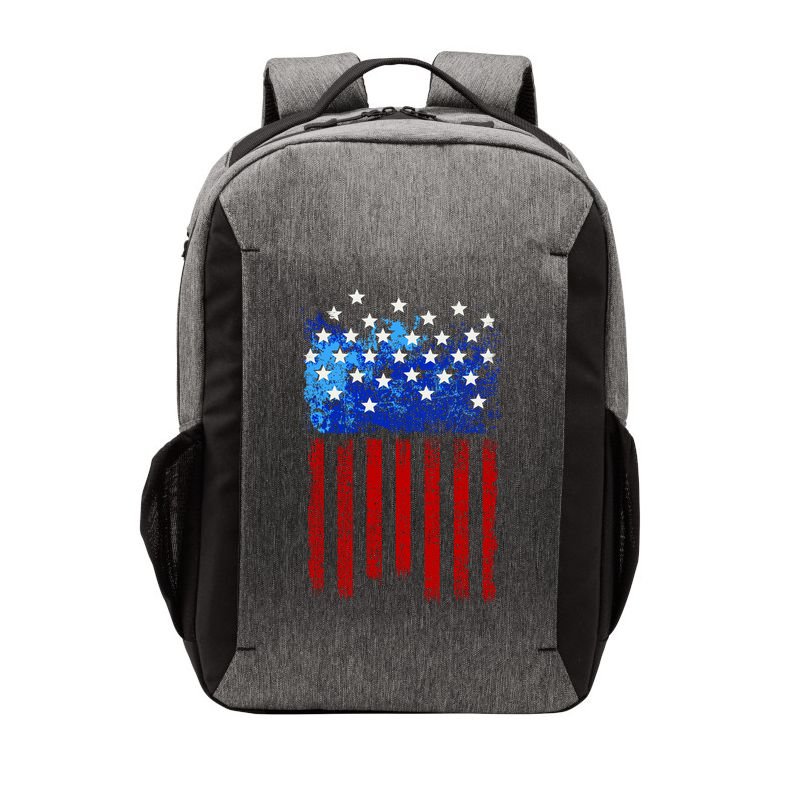 Vintage USA American Flag Paint Vector Backpack