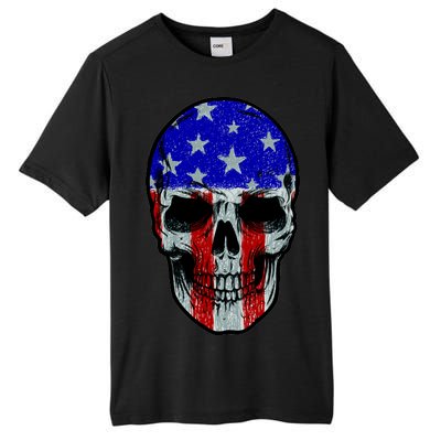 Vintage USA American Patriot Skull Tall Fusion ChromaSoft Performance T-Shirt