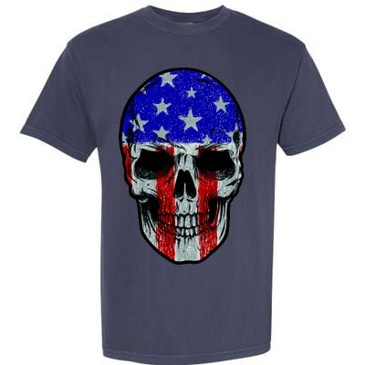 Vintage USA American Patriot Skull Garment-Dyed Heavyweight T-Shirt