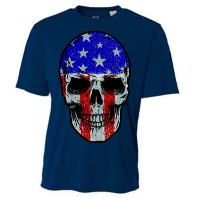 Vintage USA American Patriot Skull Cooling Performance Crew T-Shirt