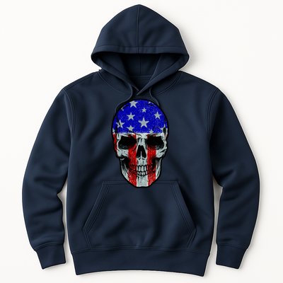 Vintage USA American Patriot Skull Hoodie