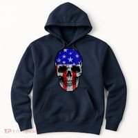 Vintage USA American Patriot Skull Hoodie