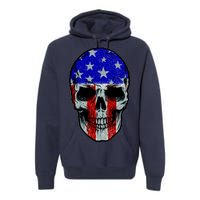 Vintage USA American Patriot Skull Premium Hoodie