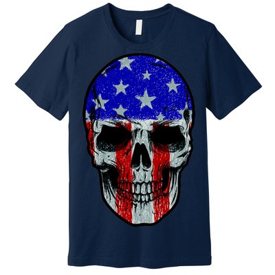 Vintage USA American Patriot Skull Premium T-Shirt