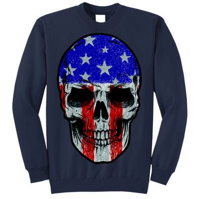 Vintage USA American Patriot Skull Tall Sweatshirt