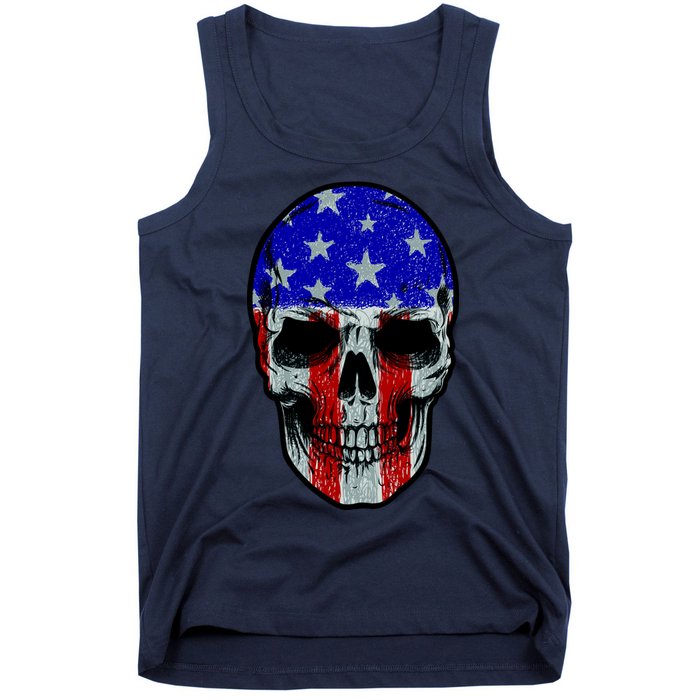 Vintage USA American Patriot Skull Tank Top