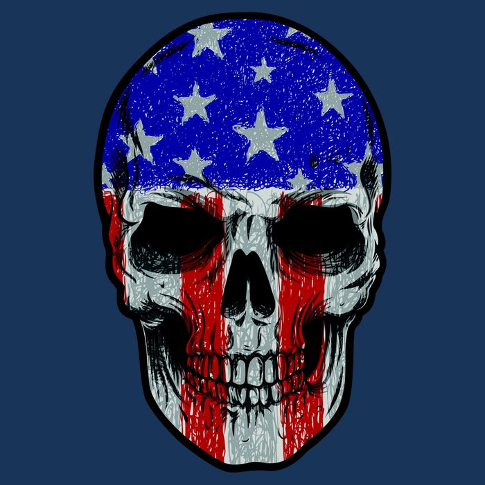 Vintage USA American Patriot Skull Tank Top
