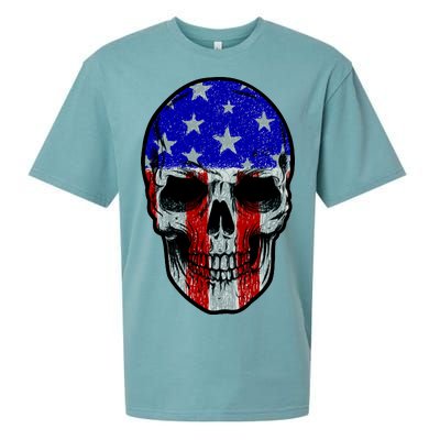 Vintage USA American Patriot Skull Sueded Cloud Jersey T-Shirt