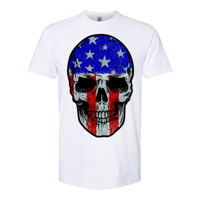 Vintage USA American Patriot Skull Softstyle CVC T-Shirt