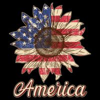 Vintage USA American Sunflower Apron