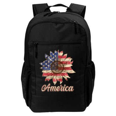 Vintage USA American Sunflower Backpack