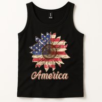 Vintage USA American Sunflower Tank Top