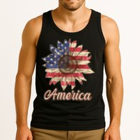 Vintage USA American Sunflower Tank Top