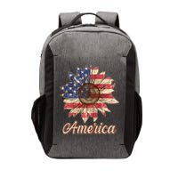 Vintage USA American Sunflower Vector Backpack
