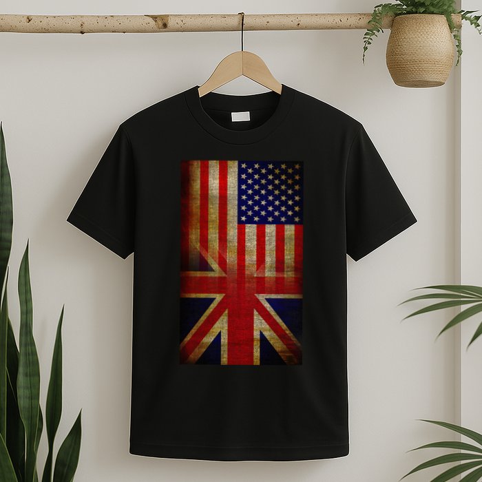 Vintage USA British Distress Flag T-Shirt