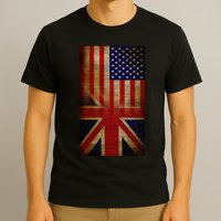 Vintage USA British Distress Flag T-Shirt