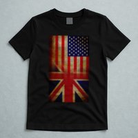 Vintage USA British Distress Flag T-Shirt