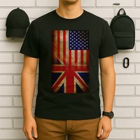 Vintage USA British Distress Flag T-Shirt