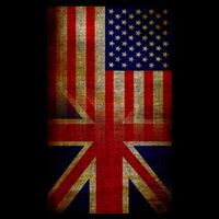 Vintage USA British Distress Flag T-Shirt