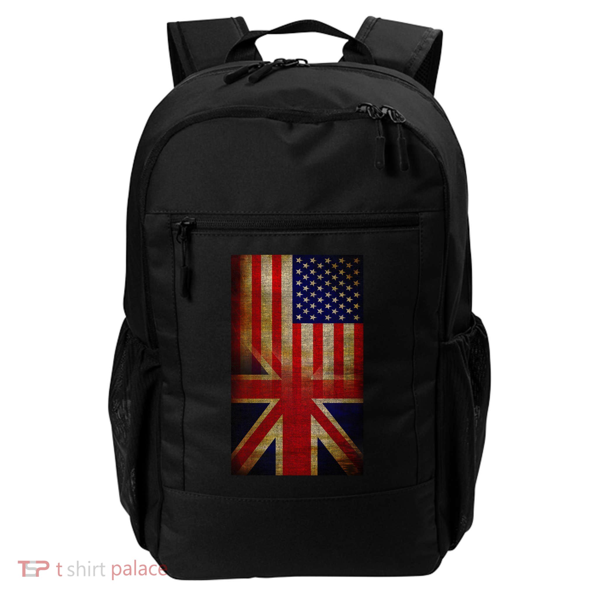 Vintage USA British Distress Flag Backpack