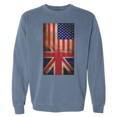 Vintage USA British Distress Flag Garment-Dyed Sweatshirt