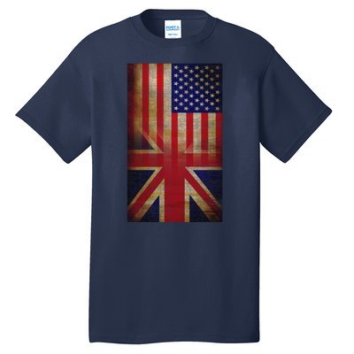 Vintage USA British Distress Flag Tall T-Shirt