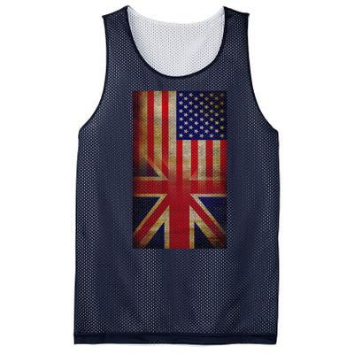 Vintage USA British Distress Flag Mesh Reversible Basketball Jersey Tank