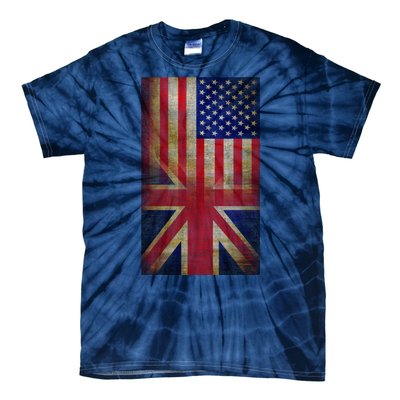 Vintage USA British Distress Flag Tie-Dye T-Shirt