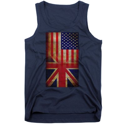 Vintage USA British Distress Flag Tank Top