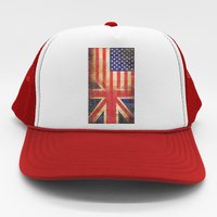 Vintage USA British Distress Flag Trucker Hat