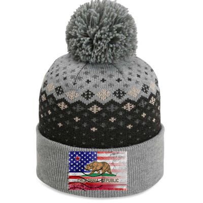 Vintage USA California Republic Flag The Baniff Cuffed Pom Beanie