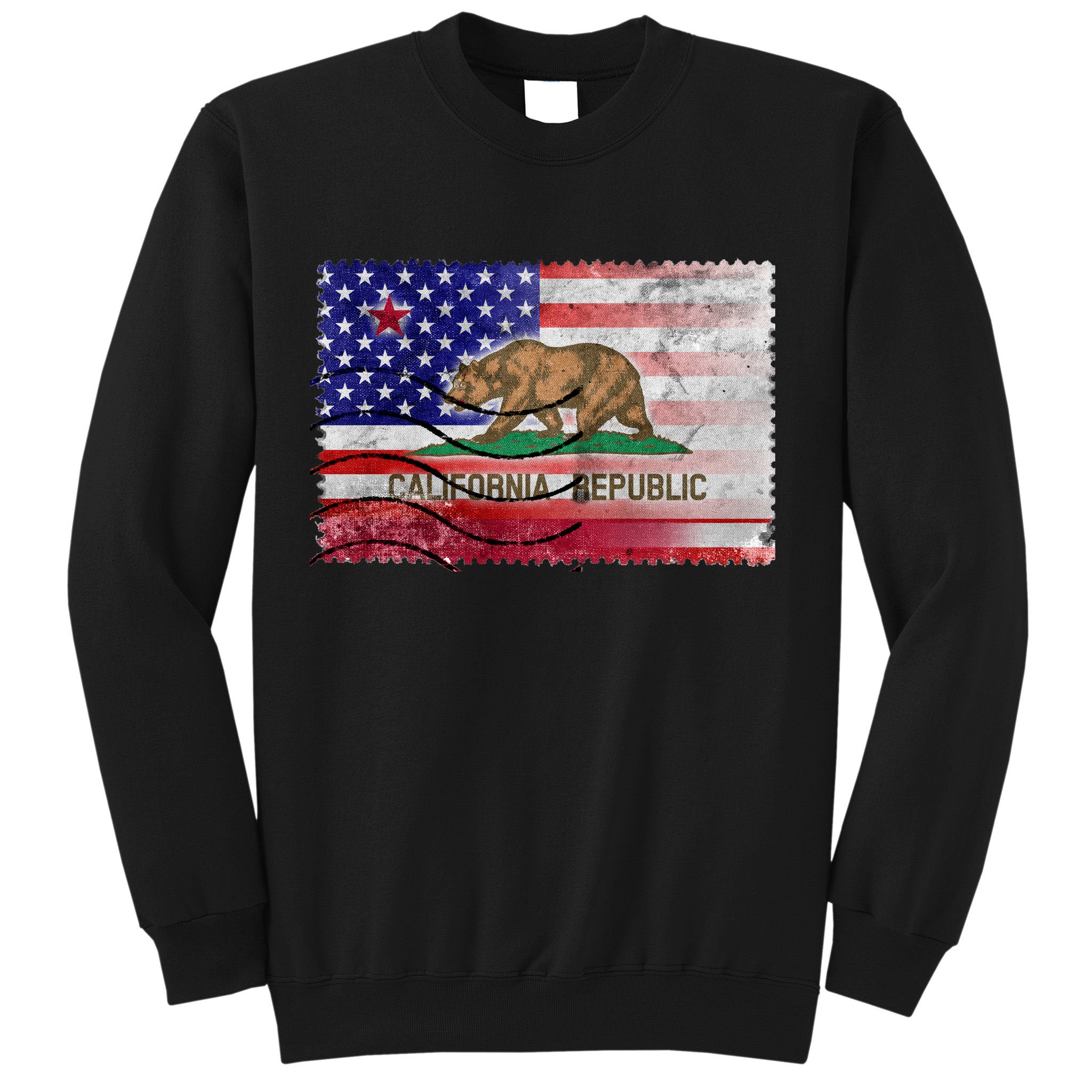 Vintage USA California Republic Flag Sweatshirt