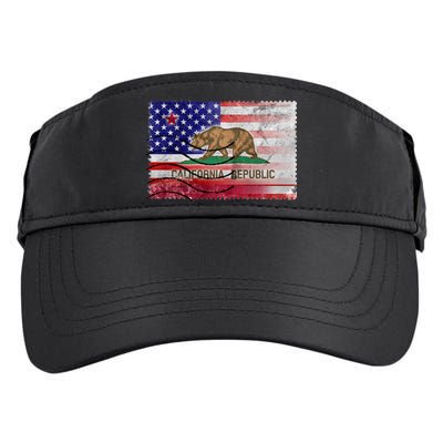 Vintage USA California Republic Flag Adult Drive Performance Visor