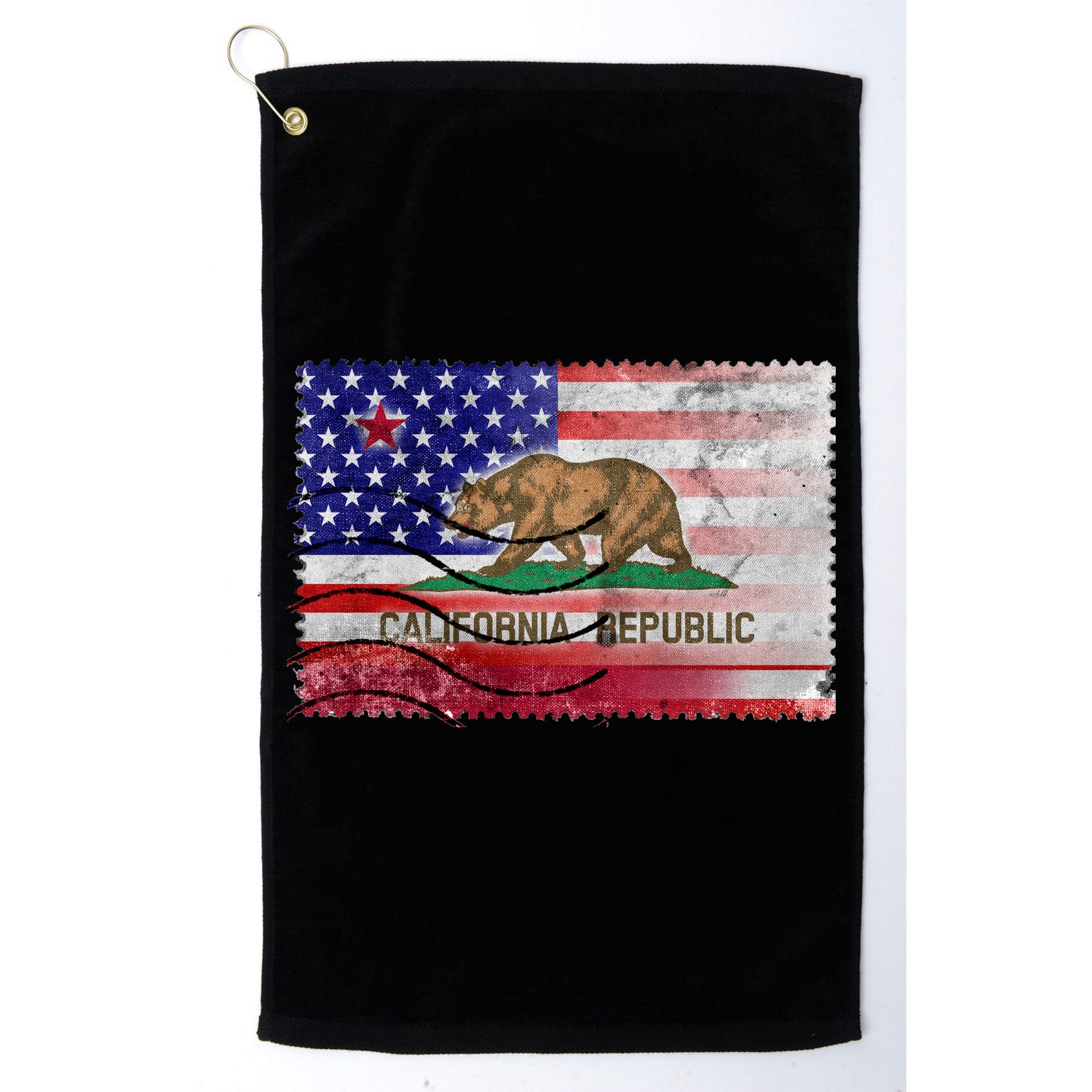 Vintage USA California Republic Flag Golf Towel
