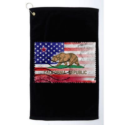 Vintage USA California Republic Flag Platinum Collection Golf Towel