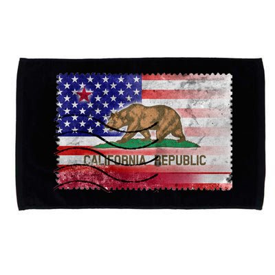 Vintage USA California Republic Flag Microfiber Hand Towel