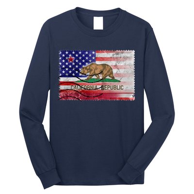 Vintage USA California Republic Flag Long Sleeve Shirt