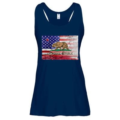 Vintage USA California Republic Flag Ladies Essential Flowy Tank