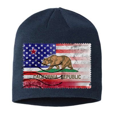 Vintage USA California Republic Flag Sustainable Beanie