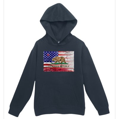 Vintage USA California Republic Flag Urban Pullover Hoodie