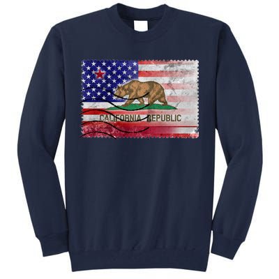 Vintage USA California Republic Flag Tall Sweatshirt