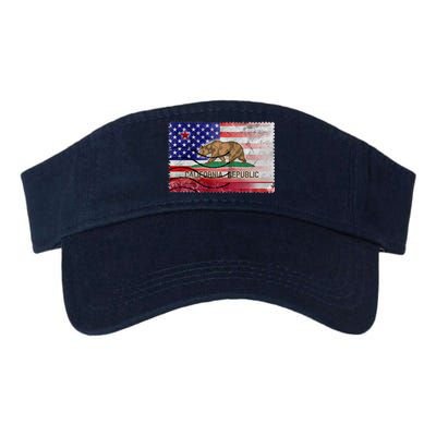 Vintage USA California Republic Flag Valucap Bio-Washed Visor