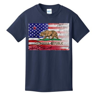 Vintage USA California Republic Flag Kids T-Shirt