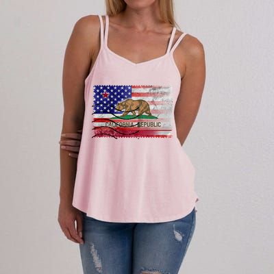 Vintage USA California Republic Flag Women's Strappy Tank