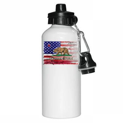 Vintage USA California Republic Flag Aluminum Water Bottle